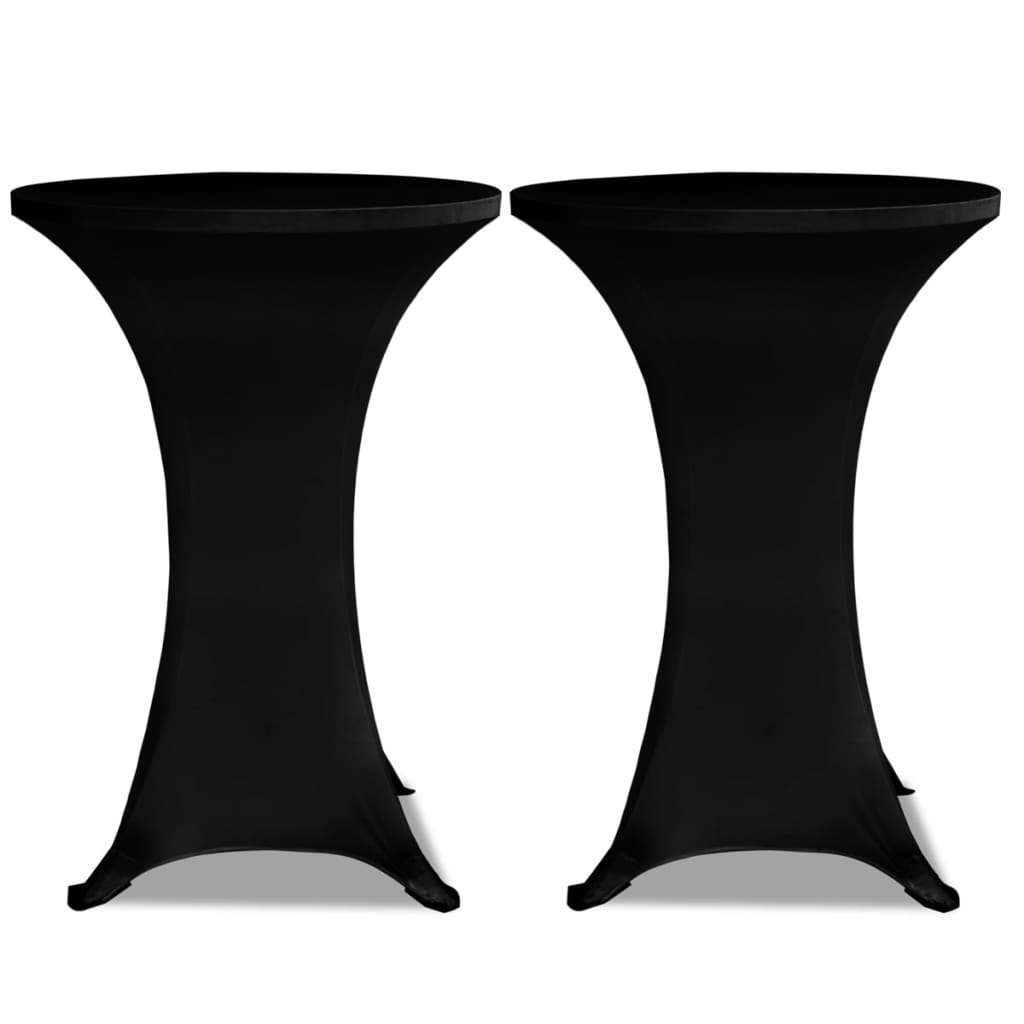 Vidaxl Stand Table Cover Stretch Ø60cm Black (2 stykker)