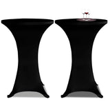 Vidaxl Stand Table Cover Stretch Ø60cm Black (2 stykker)