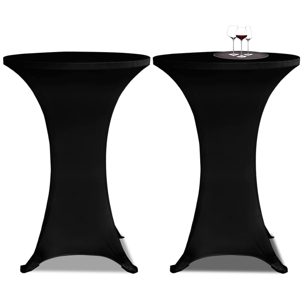 Vidaxl Stand table cover Stretch Ø70cm Black (2 pieces)