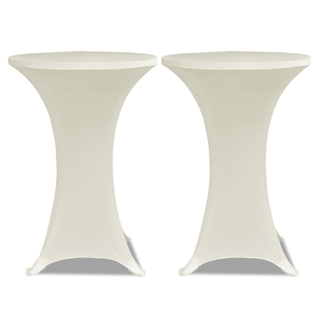 Vidaxl Stand Table Cover Stretch Ø60cm Cream (2 stykker)