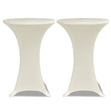 Vidaxl Stand Table Cover Stretch Ø60cm Cream (2 stykker)