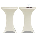 Vidaxl Stand Table Cover Stretch Ø60cm Cream (2 stykker)