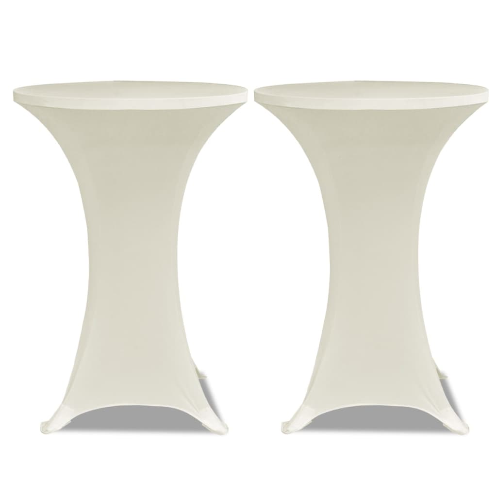 Vidaxl Stand Table Cover Stretch Ø70cm Cream (2 stykker)