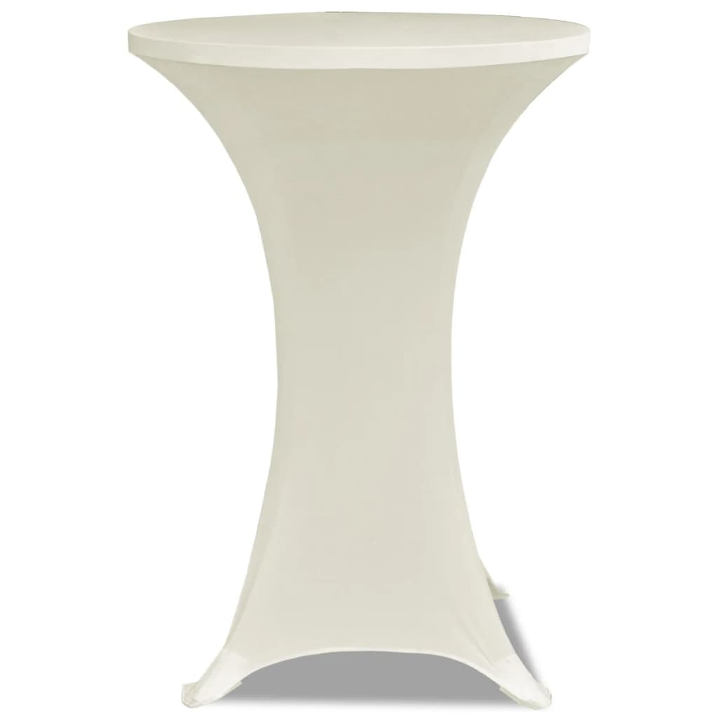 Vidaxl Stand Table Copertura Elastica Ø80 cm Crema (2 pezzi)