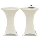 Vidaxl Stand Table Copertura Elastica Ø80 cm Crema (2 pezzi)