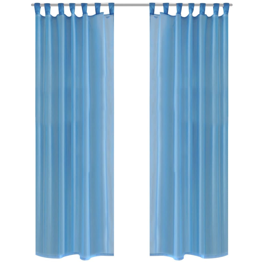 VidaXL Turquoise Vitrage 140 x 245 cm 2 stuks