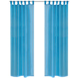 VidaXL Turquoise Vitrage 140 x 245 cm 2 stuks