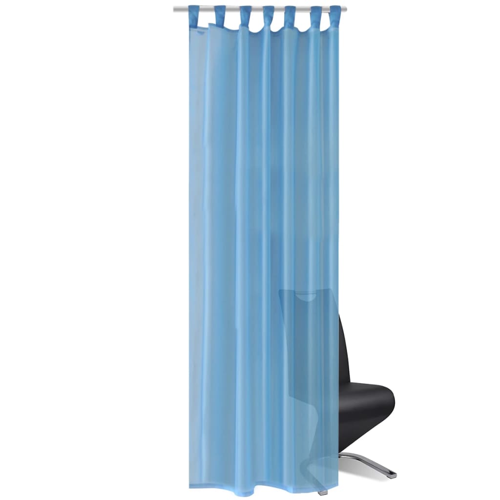 VidaXL Turquoise Vitrage 140 x 245 cm 2 stuks