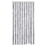 Cortina de mosca Vidaxl 100x220 cm chenille gris y blanco