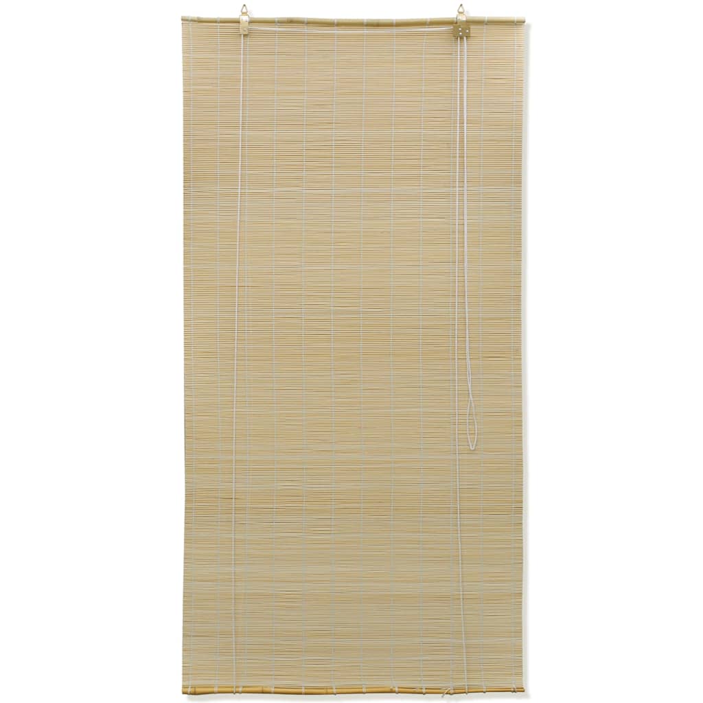 Vidaxl Roller blann 150x220 cm Bamboo natierlech