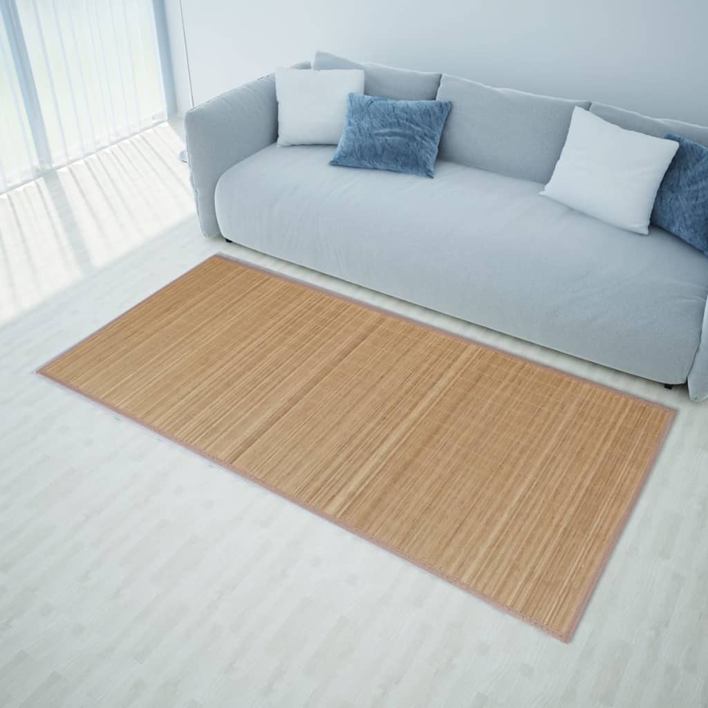 Vidaxl Carpet Rectangular 80x200 cm bamboo brown