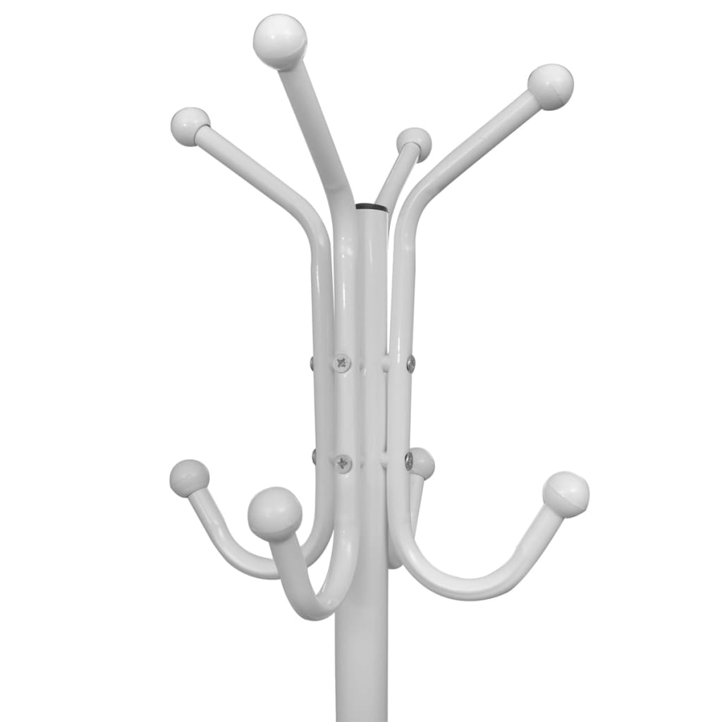 Vidaxl Coat Rack kovový bílý