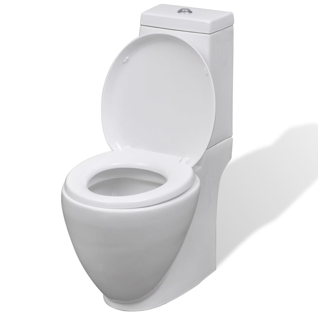 Vidaxl Toiletten Bidet Set Keramik wäiss