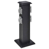 Vidaxl buitenstopContact en columna (negro)