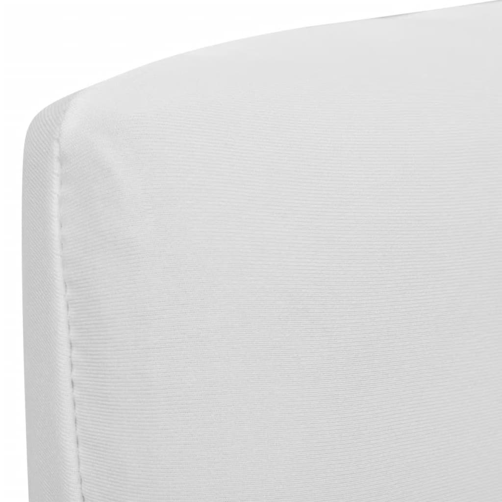 Vidaxl 6 sted couvre un tronçon droit blanc