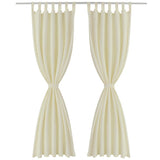 Vidaxl Micro-Satin Curtains with rings 140 x 225 cm 2 pieces (cream)