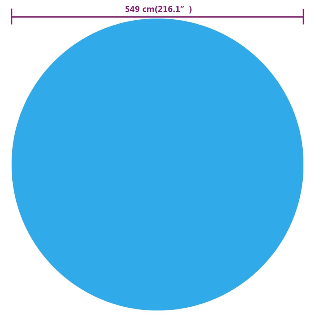 Vidaxl Pool seil rundt 549 cm pe blå