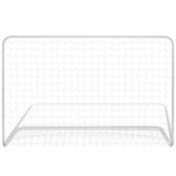 Vidaxl Football Gol con Net 182x61x122 cm in acciaio bianco