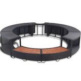 Vidaxl HottUb-Ombouw Poly Rattan Black