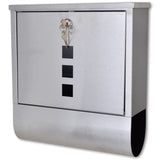 Vidaxl Letterbox inossidabile acciaio inossidabile