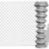 Vidaxl Mesh Fence 25x1.25 M de acero galvanizado de color plateado