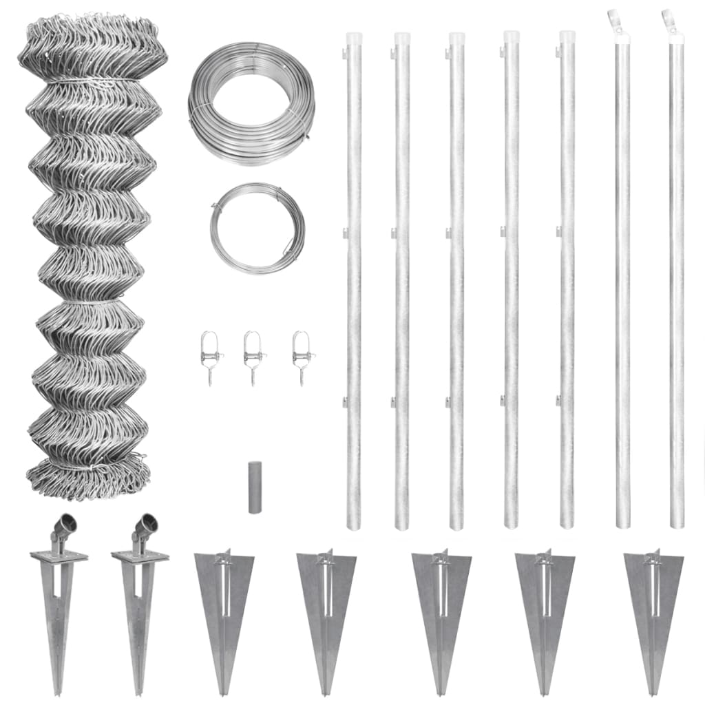 Vidaxl Mesh plot s póly 15x0,8 m galvanizovaná ocel