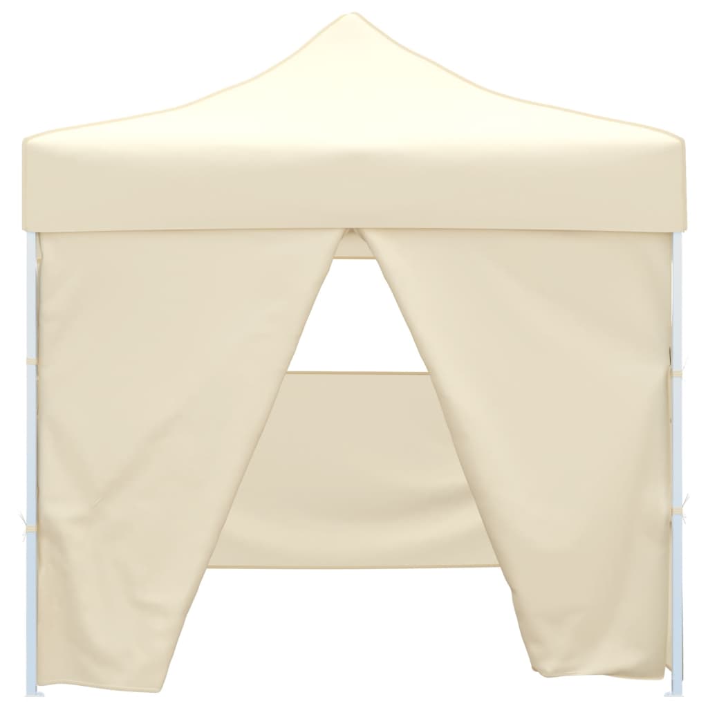 Tenda pieghevole Vidaxl con 4 pareti laterali 3x3 m crema