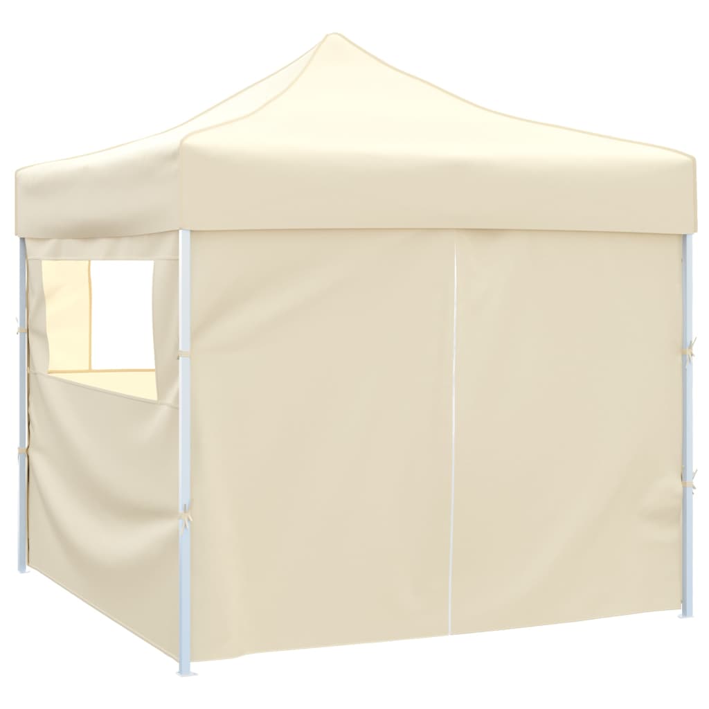 Tenda pieghevole Vidaxl con 4 pareti laterali 3x3 m crema