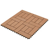 Vidaxl Terrace Tiles 11 pièces 30 x 30 cm WPC 1 m2 marron