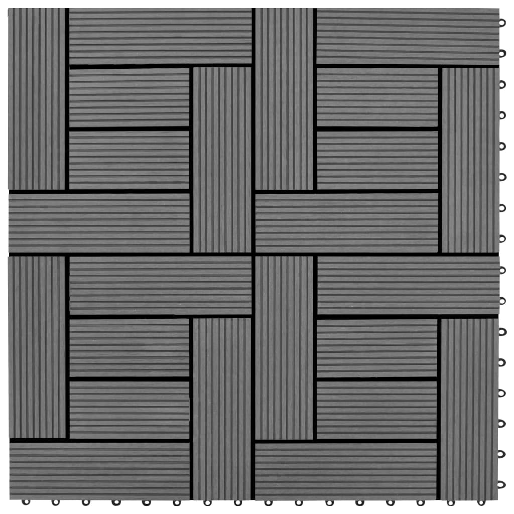 Vidaxl Terrace tiles 11 pieces 30 x 30 cm WPC 1 m2 (gray)