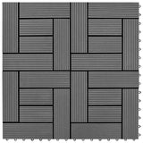 Vidaxl Terrace tiles 11 pieces 30 x 30 cm WPC 1 m2 (gray)