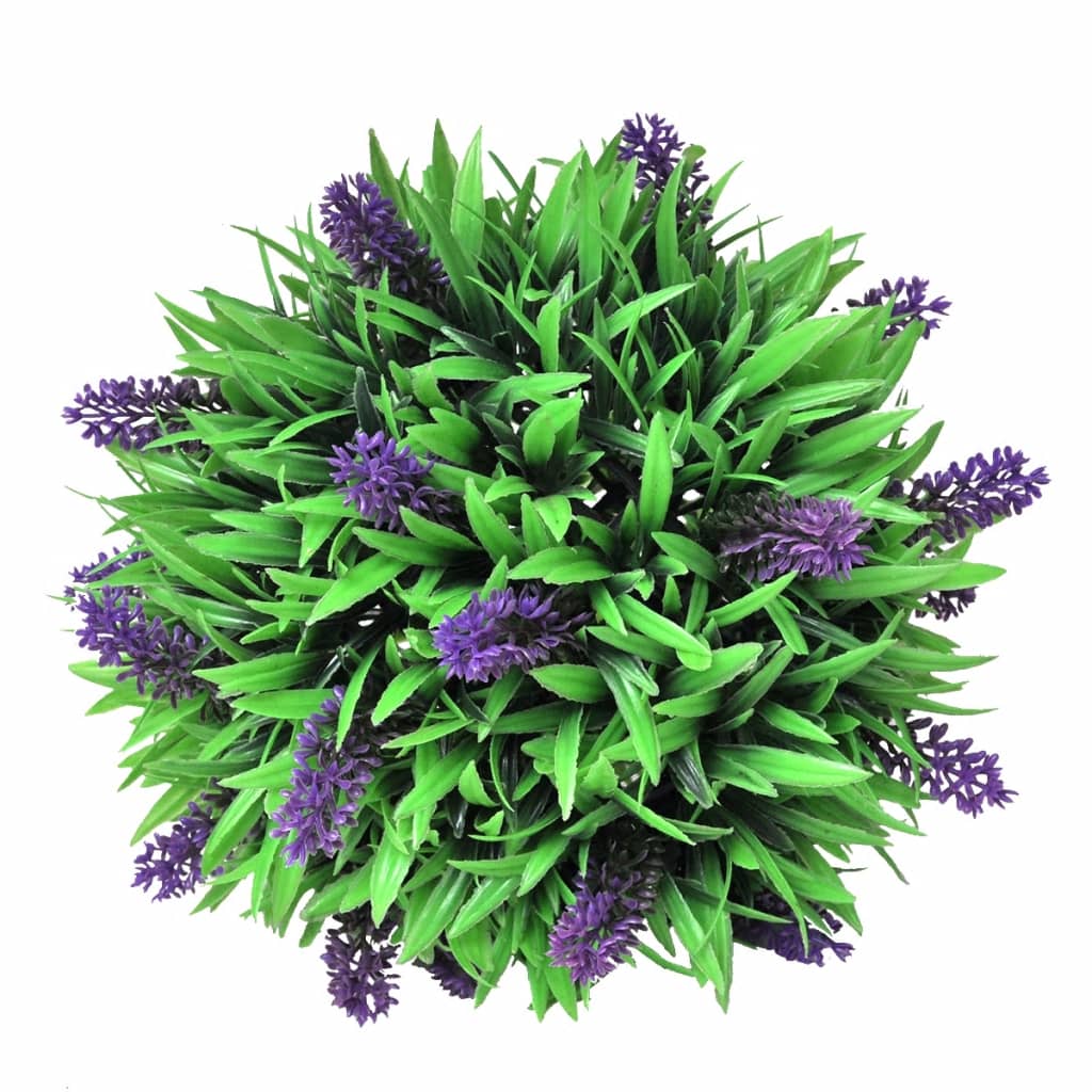 Vidaxl Bxussen Artificiale in 2 parti set sferico con lavanda 28 cm