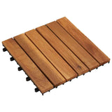 Vidaxl Terrace Tiles Acacia Wood 30 x 30 cm Patrón vertical (10 piezas)