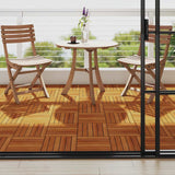 Vidaxl Terrace Tiles Acacia Wood 30 x 30 cm Patrón vertical (10 piezas)