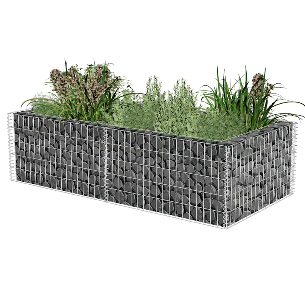 Vidaxl Gabion Fiorter Benk 180x90x50 cm Acciaio zincato