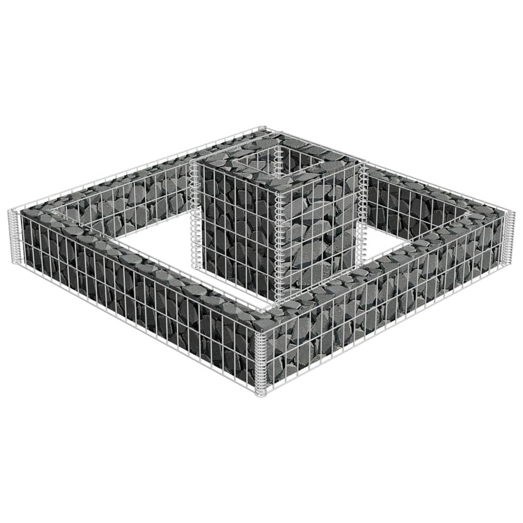 Vidaxl Gabion Planning Box 120x120X20 cm galvanizovaná ocel