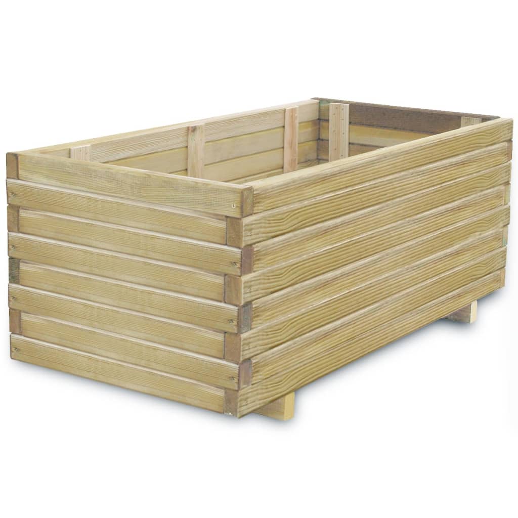 VIDAXL -Pflanzer eingesetzt rechteckige 100x50x40 cm Holz