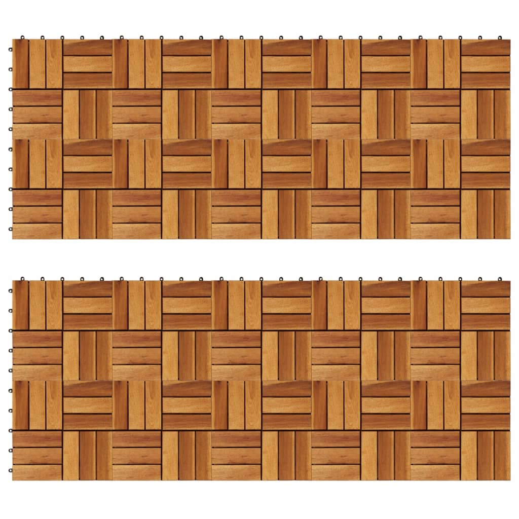 Vidaxl Terrace Tiles 30 x 30 cm ACACIA Set de 20