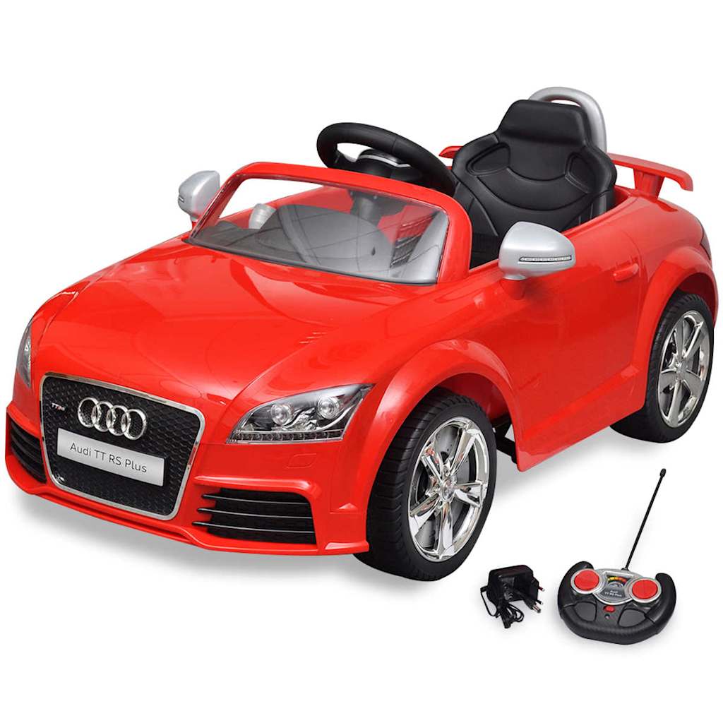 Vidaxl per bambini elettrici per bambini con remoto audi tt rs rosso