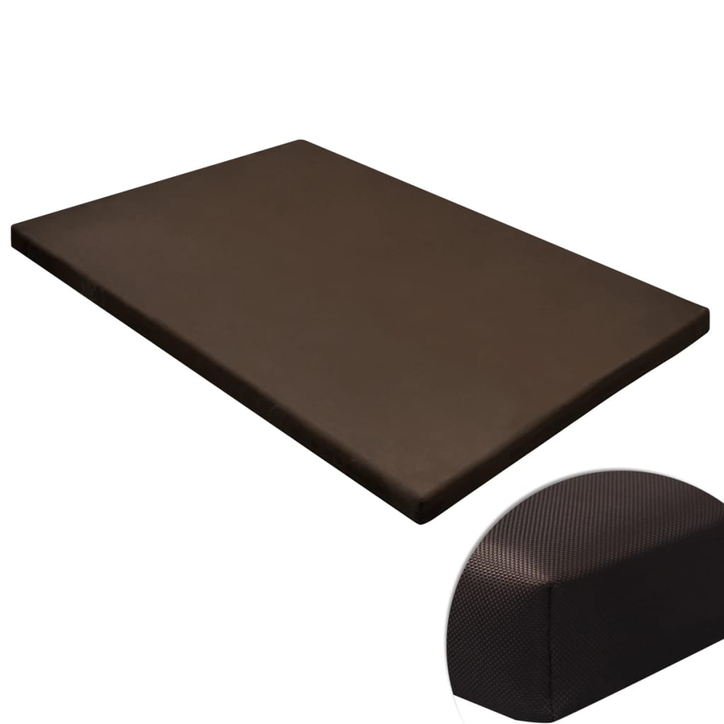 Vidaxl Mat de chien plate carré m marron