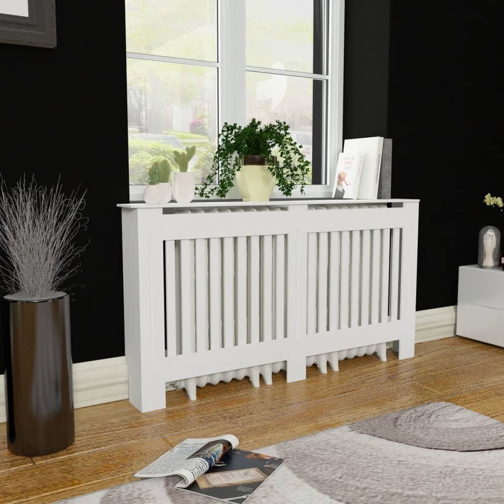 Vidaxl Radiatorom Construction 152 cm MDF bianco