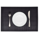 VidaXL 6 Placemats bamboe 30 x 45 cm zwart