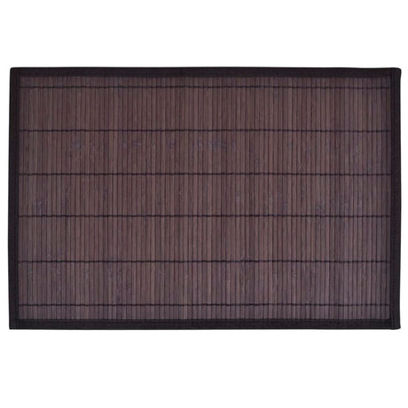 VidaXL 6 Placemats bamboe 30 x 45 cm donkerbruin