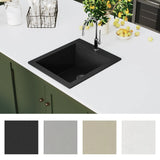 Vidaxl Sink Structure Single Bowl of Granite Black