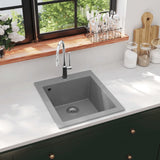 Vidaxl Sink Structure Single Bowl of Granite Grey