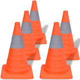 Vidaxl Traffic Cone Folding 42 cm 5 stykker