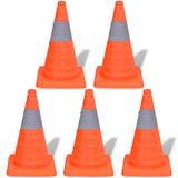 Vidaxl Traffic Cone Folding 42 cm 5 stykker