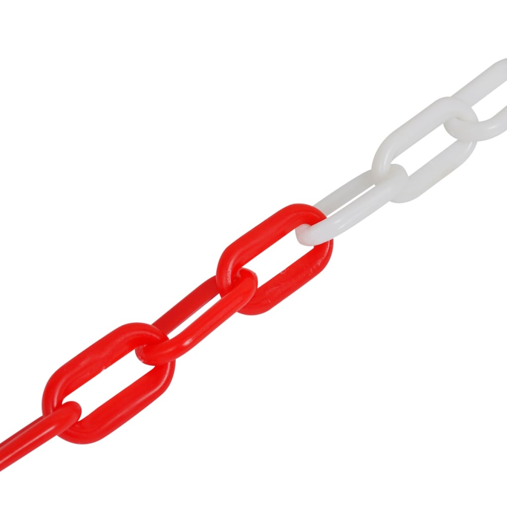 Vidaxl Safety Chain 30 M Plastic Red and White