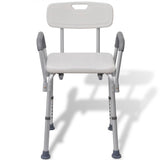 Silla de ducha Vidaxl aluminio blanco