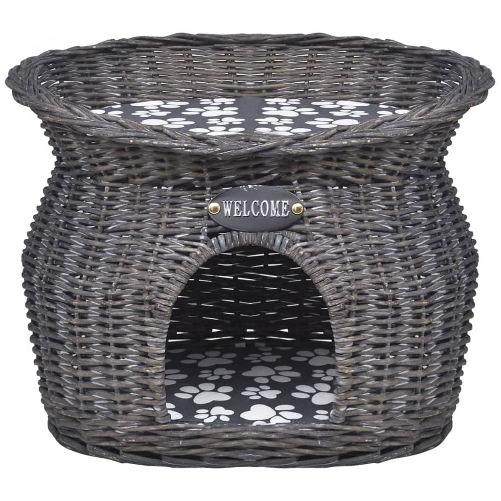 Vidaxl Cat Bed House Scratching Post med Pushion Willows